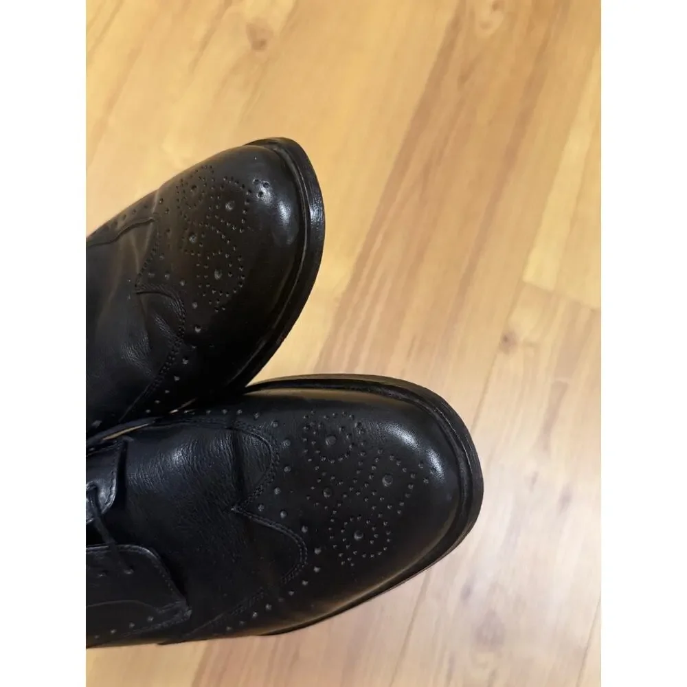 Cole Haan Mens BlK Leather Oxford Dress Shoes Sz 9M